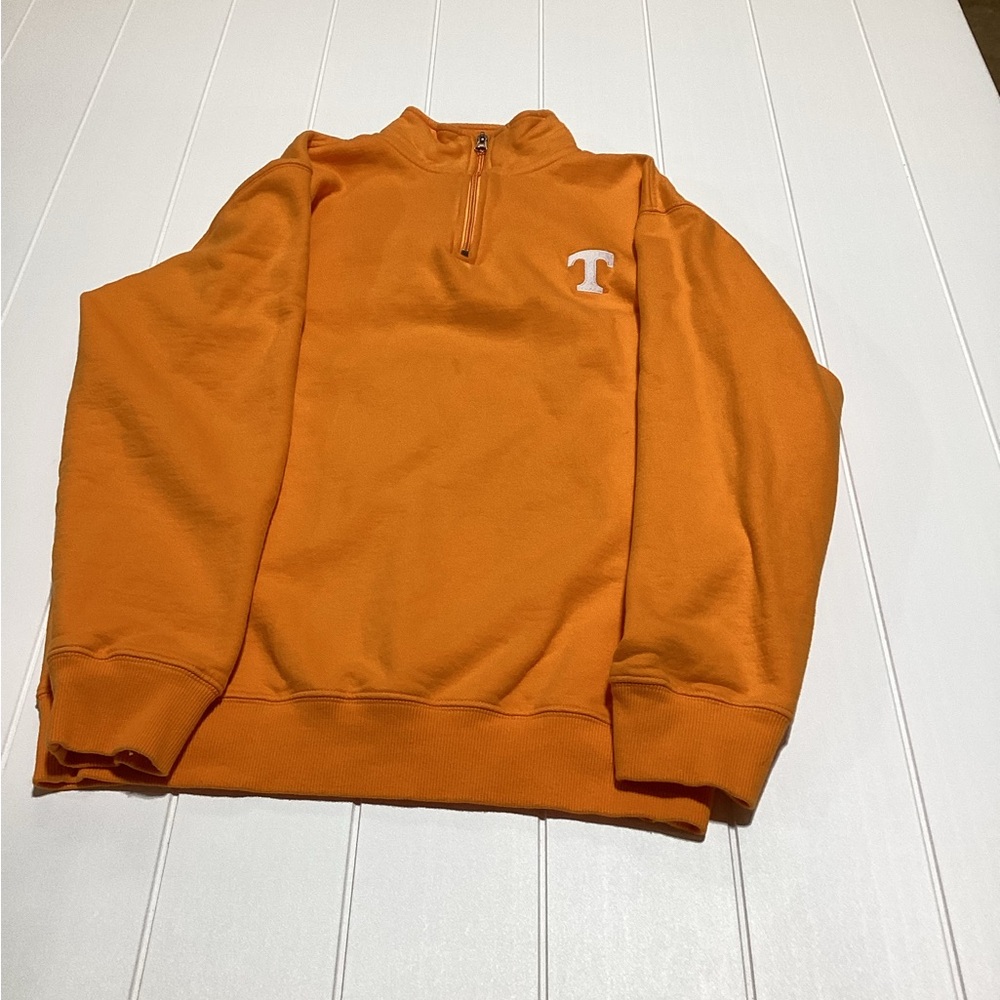 Orange Quarter-Zip Sweatshirt with Tennessee Logo
